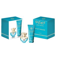 Versace Dylan Turquoise Pour Femme sada toaletní voda ve spreji 50ml + tělový gel 100ml