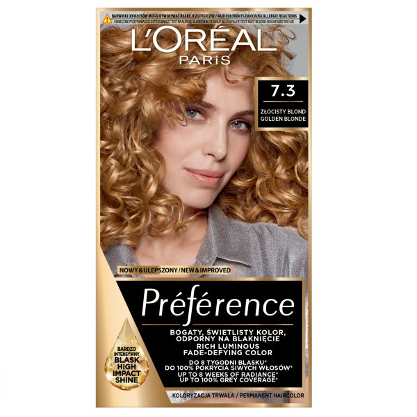 L'Oréal Paris, Barva na vlasy Preference 7.3 Golden Blonde