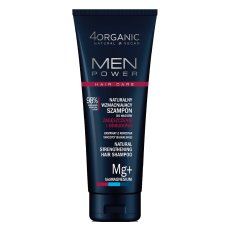 4organic, Men Power naturalny wzmacniający szampon do włosów Zagęszczenie i Odbudowa 250ml