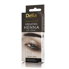 Delia, Eyebrow Expert kremowa henna do brwi 3.0 Ciemny Brąz 15ml