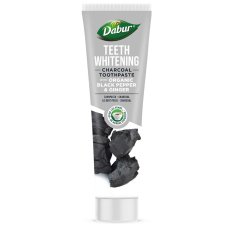 Dabur Teeth Whitening Charcoal Toothpaste wybielająca węglowa pasta do zębów z Pieprzem i Imbirem 100ml
