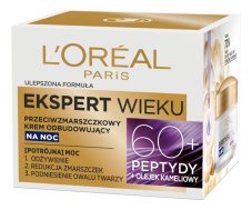 L'Oréal Paris Ekspert Wieku 60+ przeciwzmarszczkowy krem odbudowujący na noc 50ml