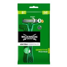 Wilkinson, Extra Essential 3 Sensitive jednorázové holicí strojky pro muže 8ks