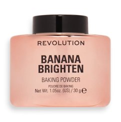 Makeup Revolution, Baking Powder rozświetlający sypki puder do twarzy Banana Brighten 30g