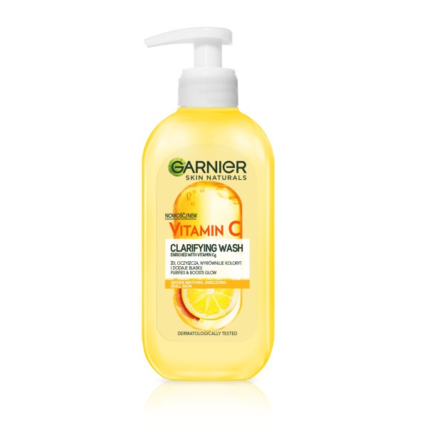 Garnier, Skin Naturals Vitamin C čisticí gel s vitaminem C a výtažkem z citronu 200 ml