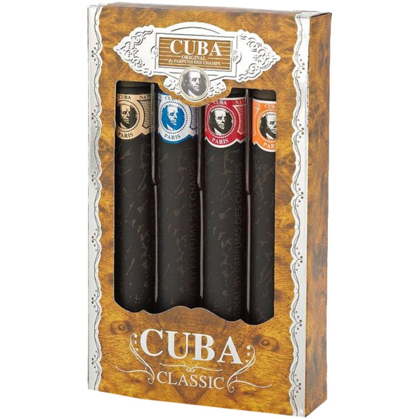 Cuba Original, Cuba Classic zestaw Gold woda toaletowa + Blue woda toaletowa + Red woda toaletowa + Orange woda toaletowa 4x35ml