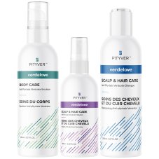 PITYVER_SET šampón na vlasy 150ml + telový šampón 100ml + telová emulzia 150ml