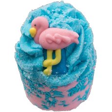 Bomb Cosmetics, Flamingoals Bath Mallow máslový koupelový dortík 50g