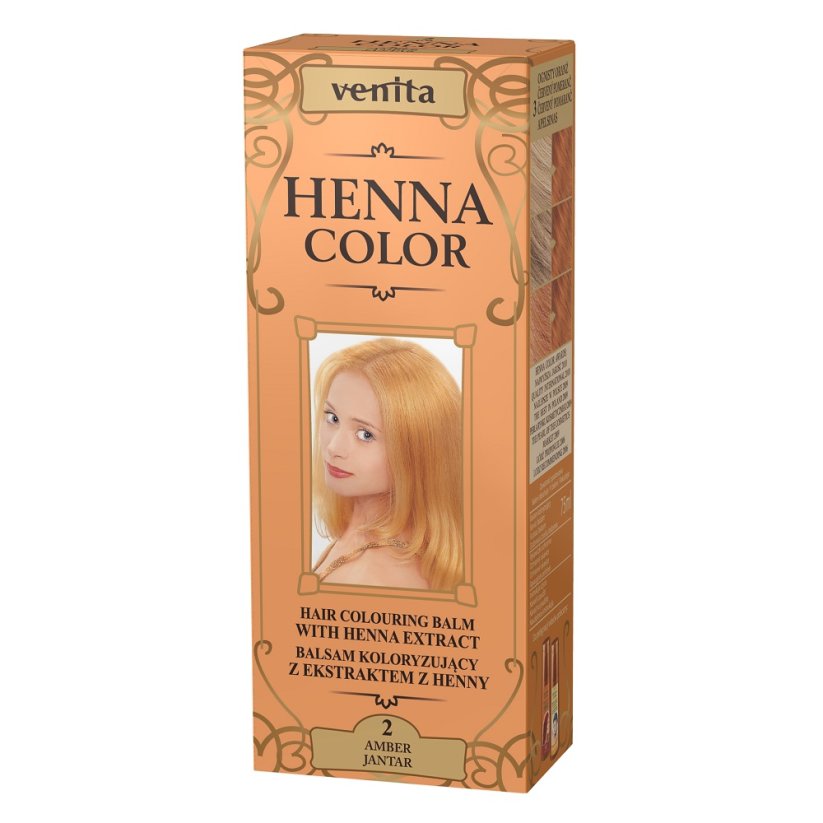Venita, Henna Color balsam koloryzujący z ekstraktem z henny 2 Jantar 75ml
