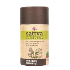 Sattva Natural Herbal Dye for Hair přírodní bylinná barva na vlasy Dark Brown 150 g