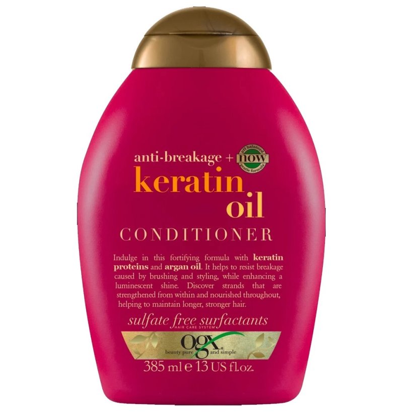 OGX, Anti-Breakage + Keratin Oil Conditioner odżywka z olejkiem keratynowym zapobiegająca łamaniu włosów 385ml