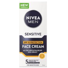 Nivea, Men Sensitive ochranný krém na tvár SPF15 75ml