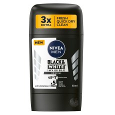 Nivea, Pánsky antiperspirant Black&White Invisible Original 50ml