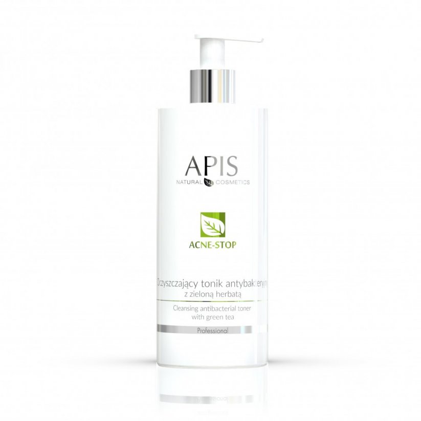 APIS, Acne-Stop oczyszczający tonik antybakteryjny z zieloną herbatą 500ml