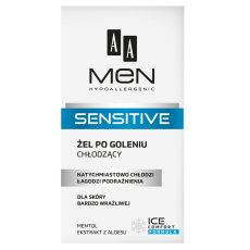 AA, Men Sensitive chladivý gél po holení pre veľmi citlivú pleť 100 ml