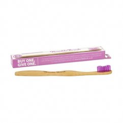 Humble, bambusový zubní kartáček Soft Pink