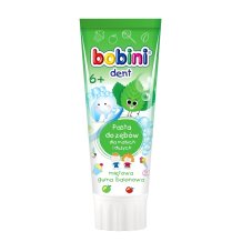 Bobini, Bobini Dent zubná pasta pre malých a veľkých od 6 rokov Mätová žuvačka 75ml