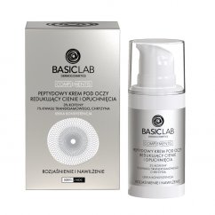 BasicLab, Complementis peptidový oční krém pro redukci tmavých kruhů a otoků s 3 % kofeinu 1 % kyseliny tranexamové chrysinu s lehkou texturou Rozjasnění a hydratace 15 ml