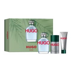Hugo Boss, Hugo Man zestaw woda toaletowa spray 125ml + dezodorant sztyft 75ml + żel pod prysznic 50ml