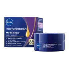 Nivea Przeciwzmarszczkowy + Modelujący Nočný krém proti vráskam 65+ 50 ml