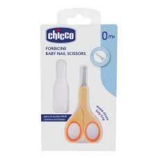 Chicco, Detské nožnice na nechty s ochranou 0m+ Oranžová