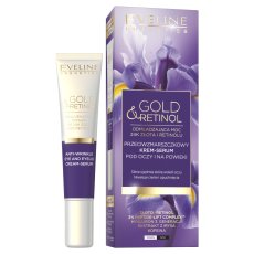 Eveline Cosmetics, Gold&Retinol krémové sérum na oči a viečka proti vráskam 20 ml
