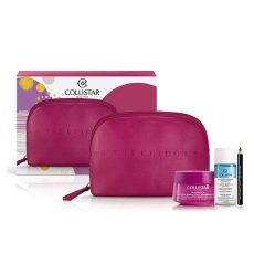 COLLISTAR_SET Replumping Redensifying Face Cream 50ml + Two Phase Make Up Removing Liquid 35ml + Kajal Eye Pencil + kosmetická taška Fuchsia