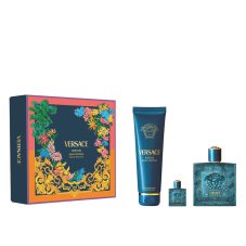 Sada Versace Eros Pour Homme: toaletní voda ve spreji 100 ml + sprchový gel 150 ml + miniatura toaletní vody ve spreji 5 ml