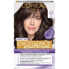 L'Oréal Paris, Excellence Cool Creme farba do włosów 4.11 Ultrapopielaty Brąz