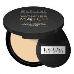 Eveline Cosmetics, Wonder Match matowy puder prasowany z filtrem ochronnym SPF30 02 Medium Beige 8g