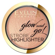 Eveline Cosmetics Glow & Go Strobe Highlighter rozjasňovač na obličej 02 Gentle Gold 8,5 g