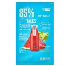 Missha Talks Vegan Squeeze Sheet Mask Hydratačná pleťová maska Hydro Booster pre unavenú pleť, 27 g