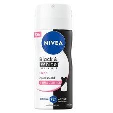 Nivea Black&White Invisible Clear Černobílý průhledný antiperspirant ve spreji, 100 ml