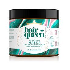 Hair Queen, Ekspresowa maska emolientowa do włosów niskoporowatych 400ml
