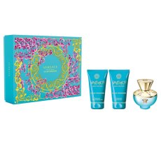 Versace, Dylan Turquoise Pour Femme set toaletná voda 50ml + sprchový gél 50ml + telové mlieko 50ml