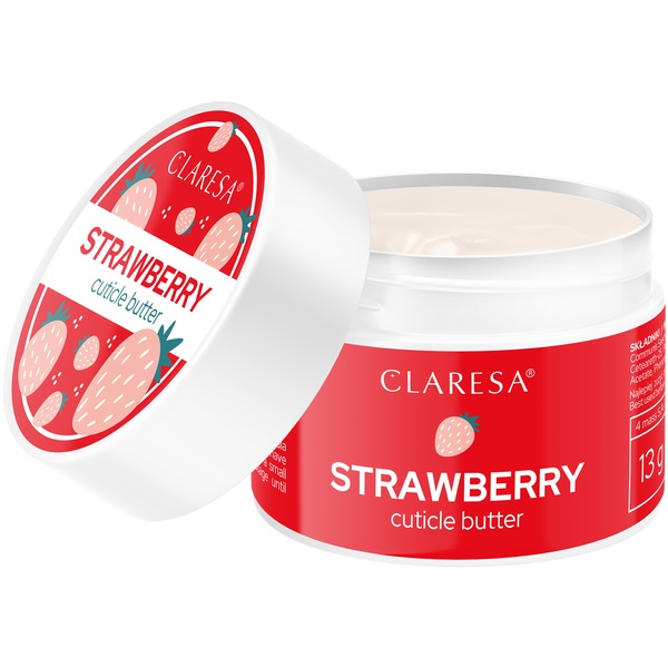 Claresa, Cuticle Butter masełko do skórek Strawberry 13g