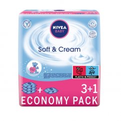 Nivea, Baby Soft & Cream chusteczki oczyszczające 4x63szt.