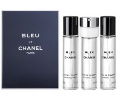 Chanel, Bleu de Chanel Pour Homme zestaw woda toaletowa spray + wkłady 3x20ml