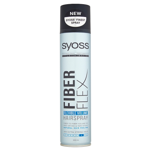 Syoss, Lak na vlasy Fiberflex Flexible Volume Extra silný lak na vlasy pro objem 300 ml