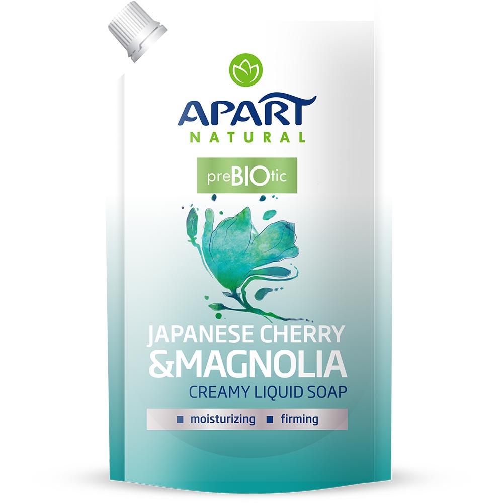 Apart Natural, Prebiotic Náplň krémového tekutého mýdla Japonská třešeň a magnólie 400ml