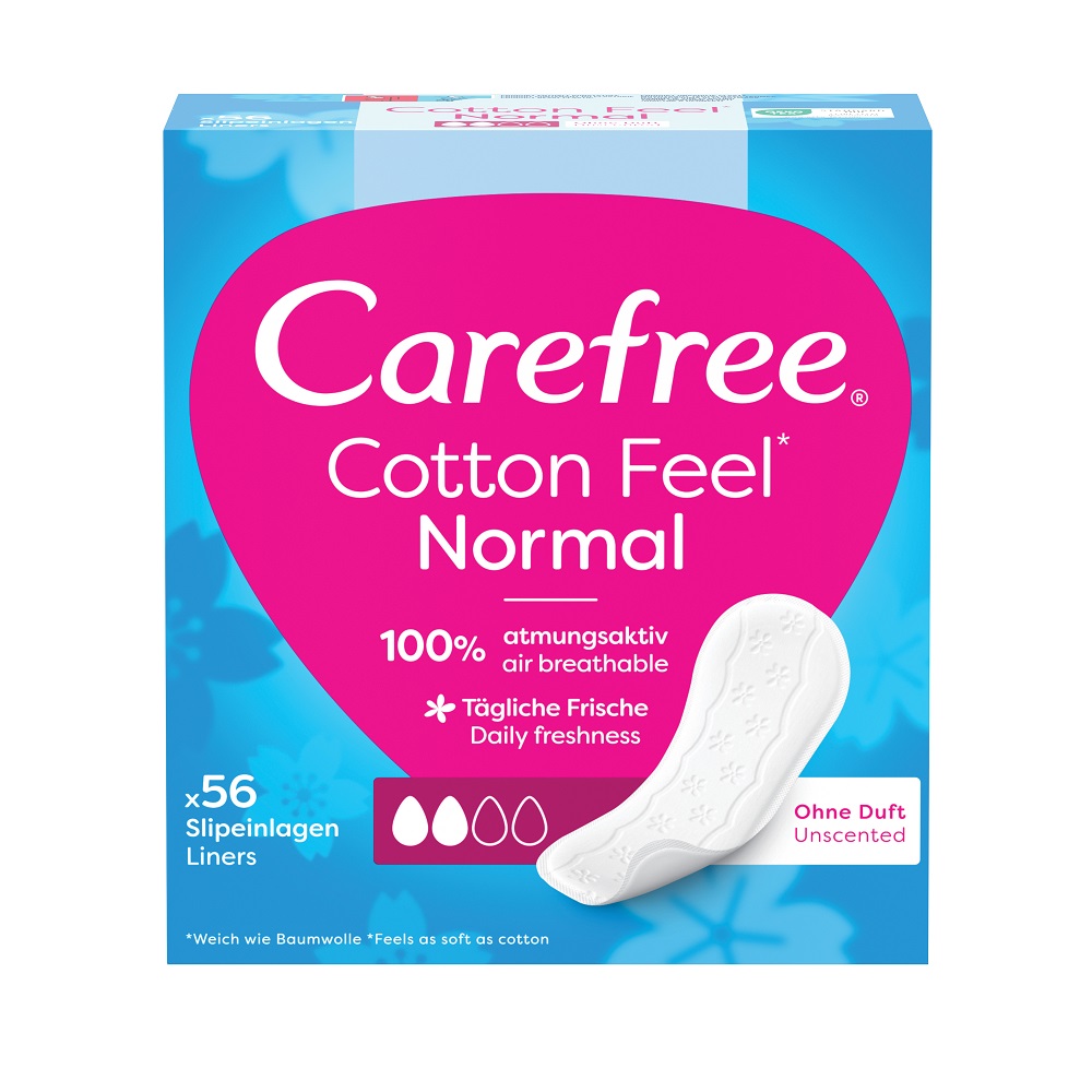 Cotton Feel Wkładki Higieniczne Nieperfumowane Normal 56szt