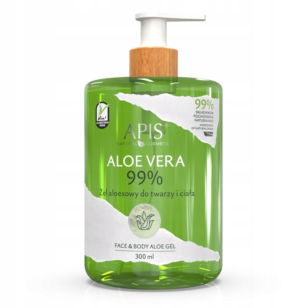 Natural Aloe Vera 99% żEl Aloesowy Do Twarzy I Ciała