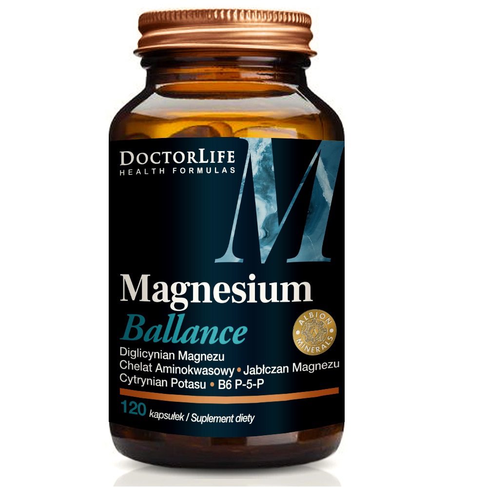 Magnesium Ballance Cytrynian I Jabłczan Magnezu Magnez Suplement Diety 120 Kapsułek