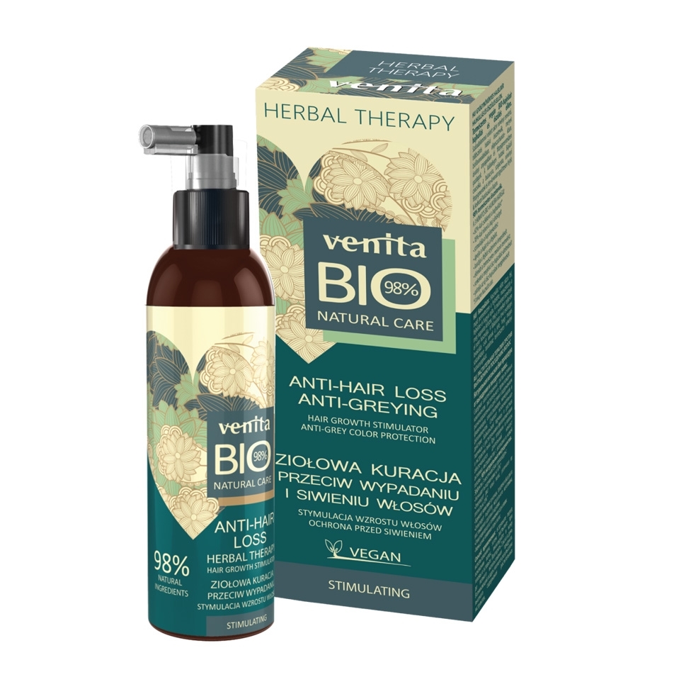 Venita, Bio Natural Care Anti Hair Loss bylinná kúra proti vypadávaniu a šediveniu vlasov 200ml