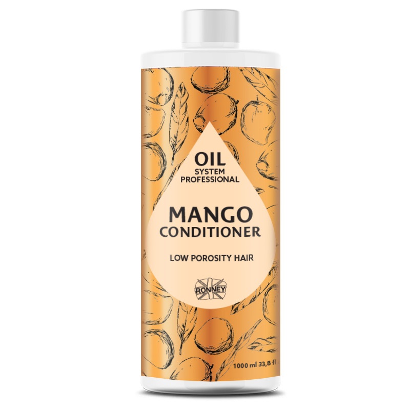 Ronney, Professional Oil System Kondicionér na vlasy s nízkou pórovitosťou Mango 1000ml