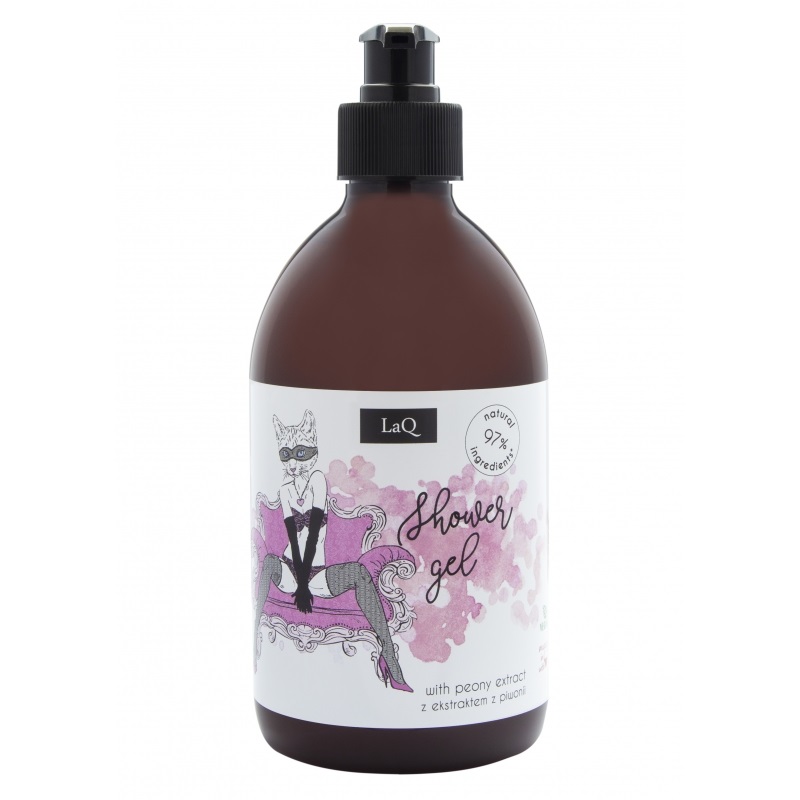 LaQ, Prírodný sprchový gél s výťažkom z pivonky 500ml