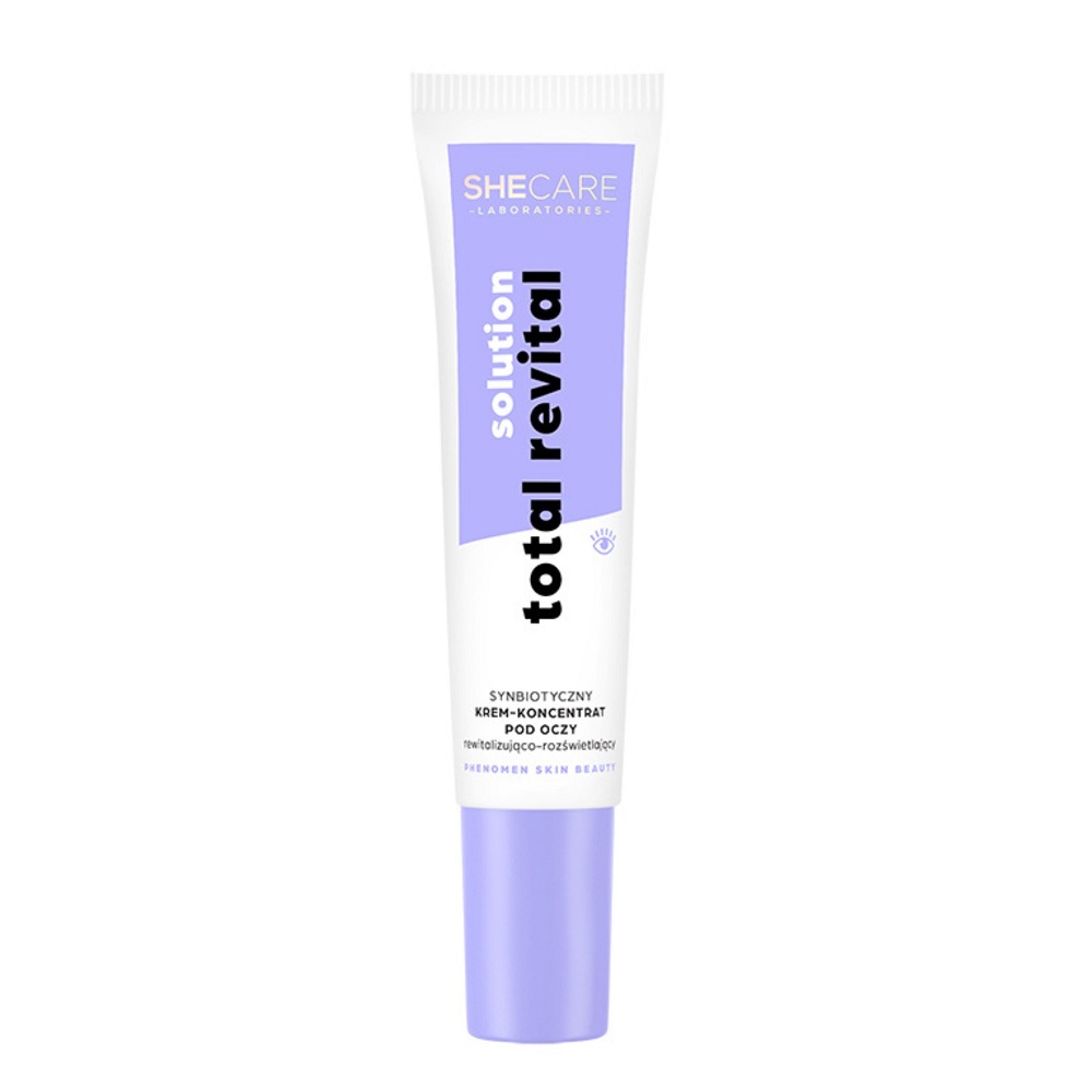 SHECARE, Total Revital Solution synbiotický revitalizačný a rozjasňujúci očný krém-koncentrát 15ml