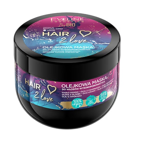 Eveline Cosmetics, Hair 2 Love olejová maska pro velmi porézní vlasy 300 ml