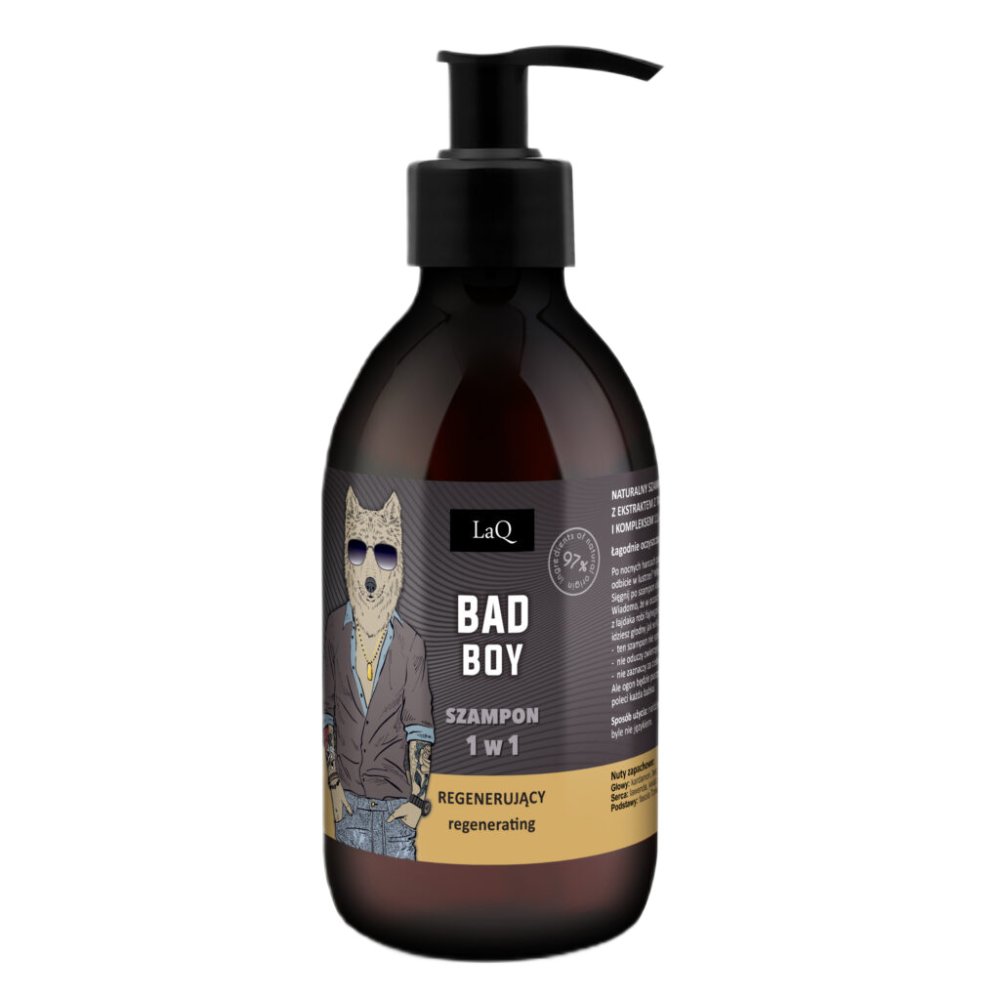 LaQ Bad Boy regeneračný šampón 1v1 300ml