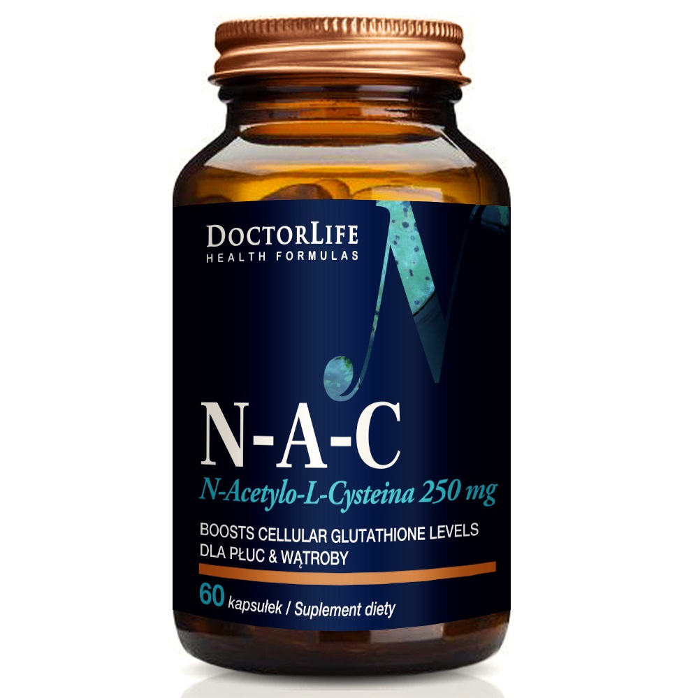 N-A-C N-acetylo-l-cysteina Suplement Diety 60 Kapsułek
